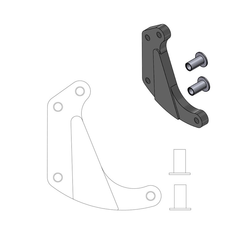 Distanziale pinza freno racing HUSQVARNA 450 SM-R 05 per motard da