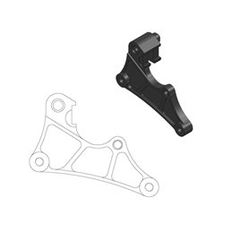 Distanziale pinza freno street KAWASAKI KX 450 F 15-18 per motard da