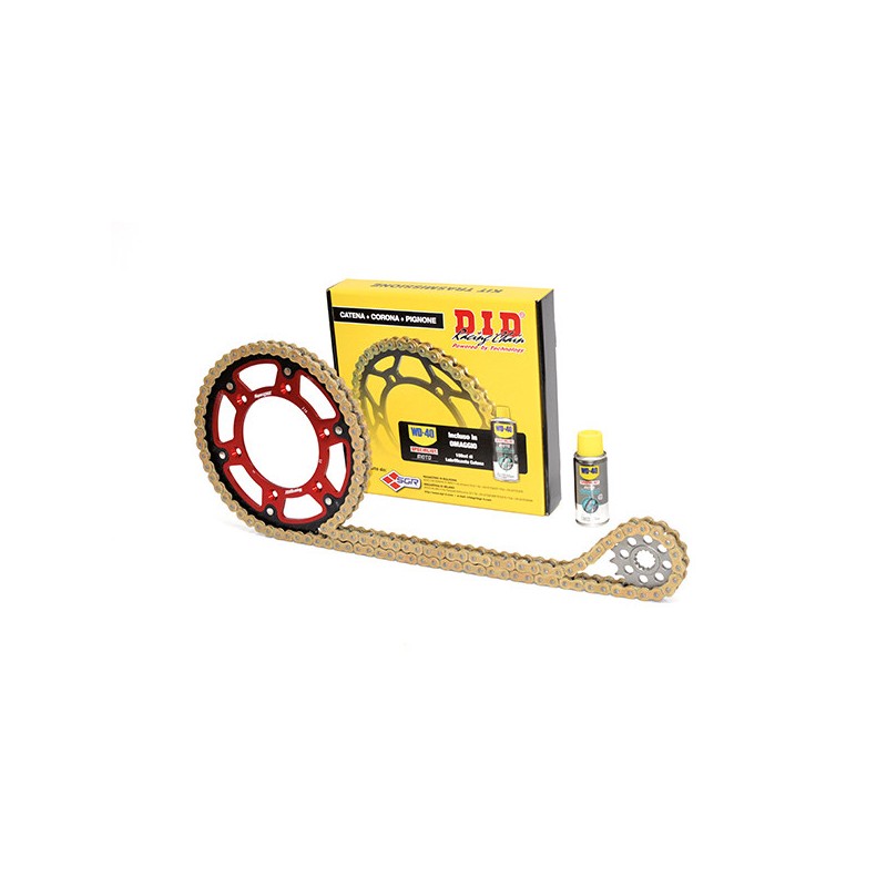 Kit rear sprockets front sprockets chain 520VX2 SUZUKI 250 DR S 88-89-100594STRED | RiMotoShop