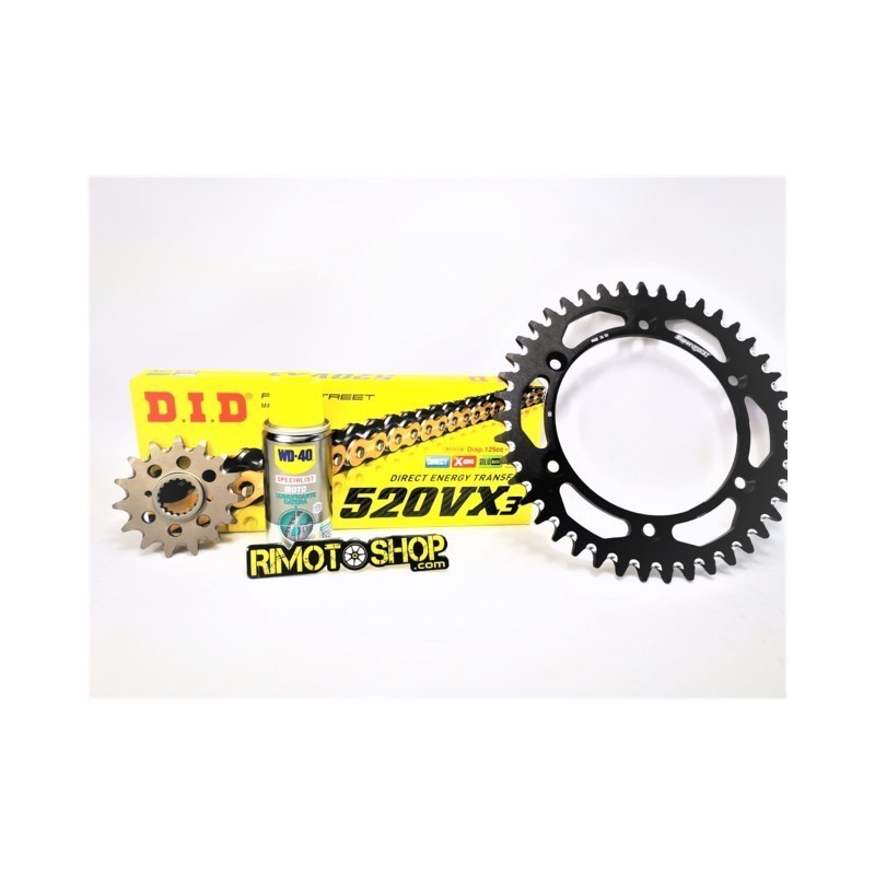 Kit Couronne Pignon Chaîne 520VX2 HUSQVARNA 250 WR 2000-101366-RiMotoShop