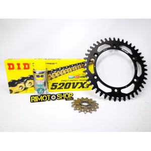 Corona, piñón y cadena 520VX2 HONDA 600 XR R 85-90