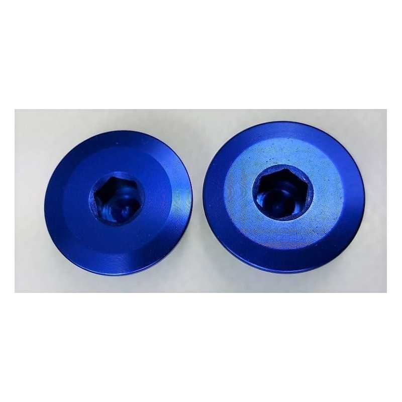 Tapones de eceite CNC x2 azul Aprilia RS MX SX RX 125 ROTAX122-X2CNC-122-B-RiMotoShop