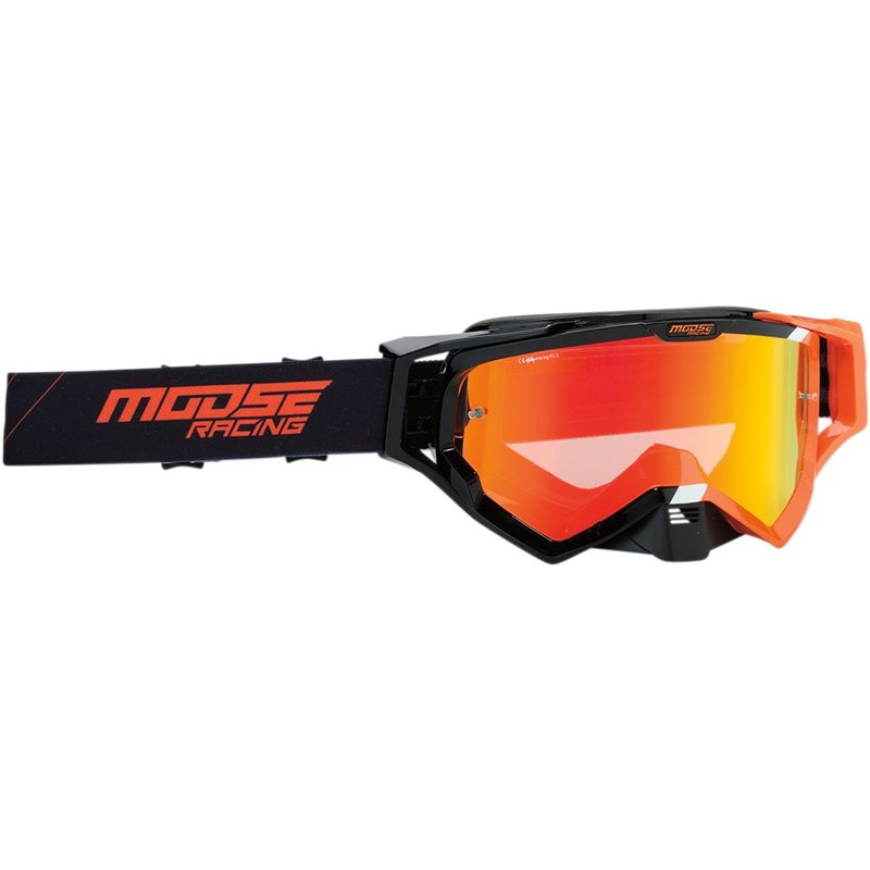 Occhiali Motocross Enduro MOOSE XCRHATCH Nero/Arancione-26012346--Moose  racing