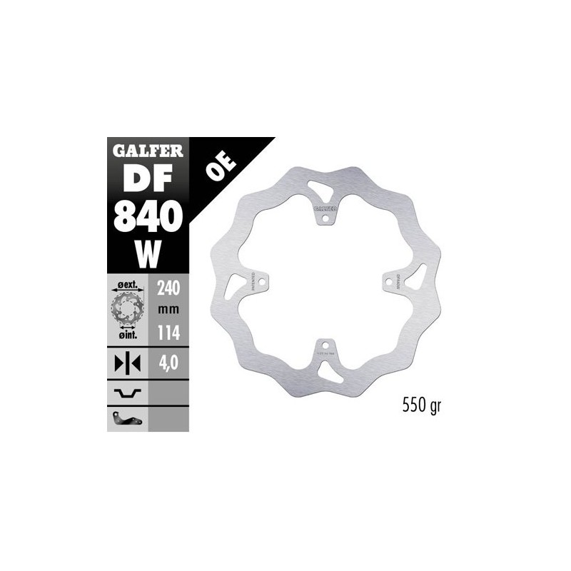 Brake disk Galfer Wave TM EN/MX 450 F 15-18 rear-DF840W | RiMotoShop
