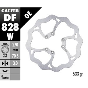 Disco freno Galfer Wave TM EN/MX 125 04-18 anteriore-DF828W|RiMotoShop