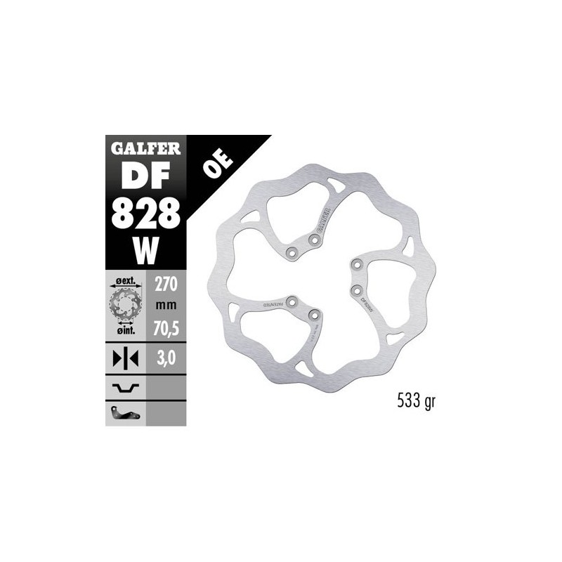 Brake disk Galfer Wave TM EN/MX 250 F 04-18 front-DF828W | RiMotoShop