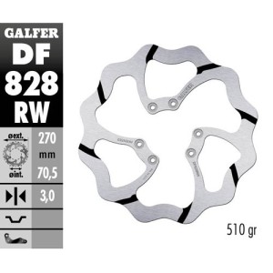 Brake disk Galfer Race TM EN/MX 125 04-18 front-DF828RW | RiMotoShop