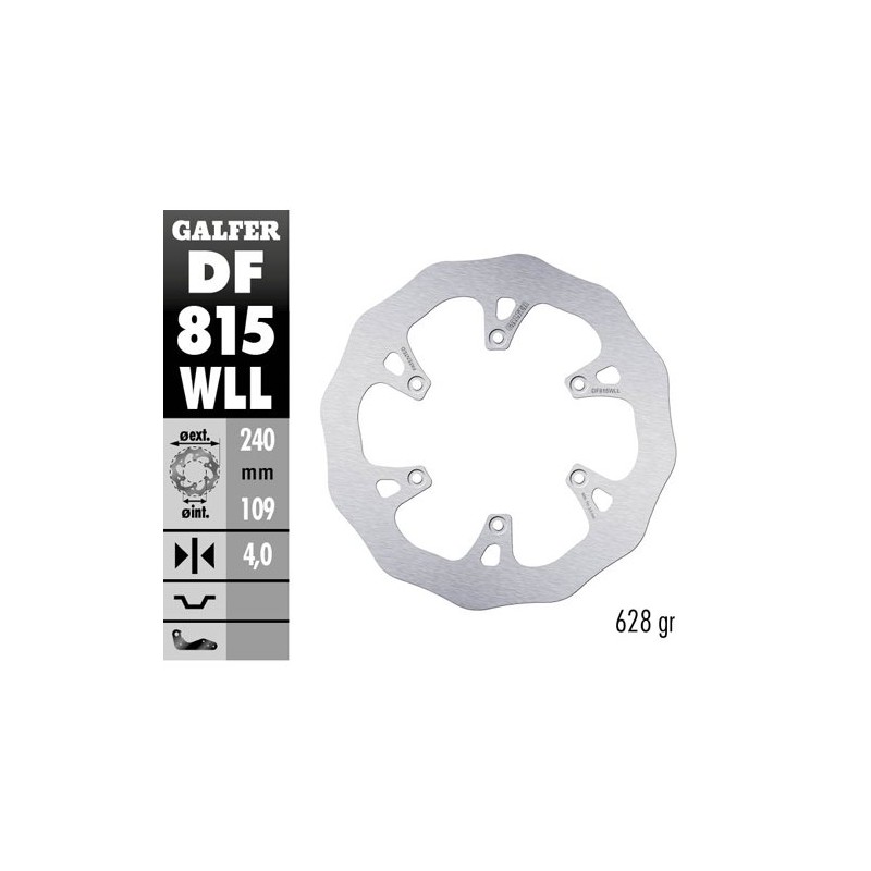 Brake disk Galfer Wave Beta RR 430 15-19 rear full-DF815WLL | RiMotoShop