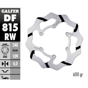 Brake disk Galfer Race Beta RR 390 15-19 rear-DF815RW | RiMotoShop