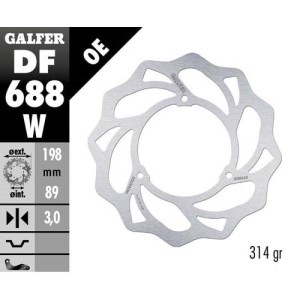 Brake disk Galfer Wave Husqvarna 65 TC 17-19 front-DF688W | RiMotoShop