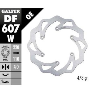 Brake disk Galfer Wave KTM 525 SX-F 03-07 rear-DF607W | RiMotoShop