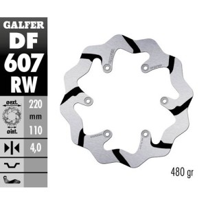 Brake disk Galfer Race Husaberg 390 FE 10-12 rear-DF607RW | RiMotoShop