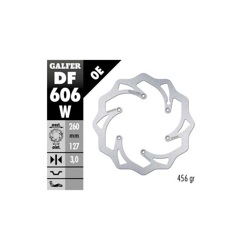 Brake disk Galfer Wave Husqvarna 450 FE 14-19 front-DF606W | RiMotoShop
