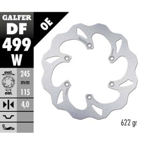 Brake disk Galfer Wave Yamaha WR 450 F 03-19 rear-DF499W | RiMotoShop
