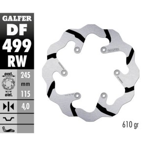 Brake disk Galfer Race Yamaha YZ 125 02-18 rear-DF499RW | RiMotoShop