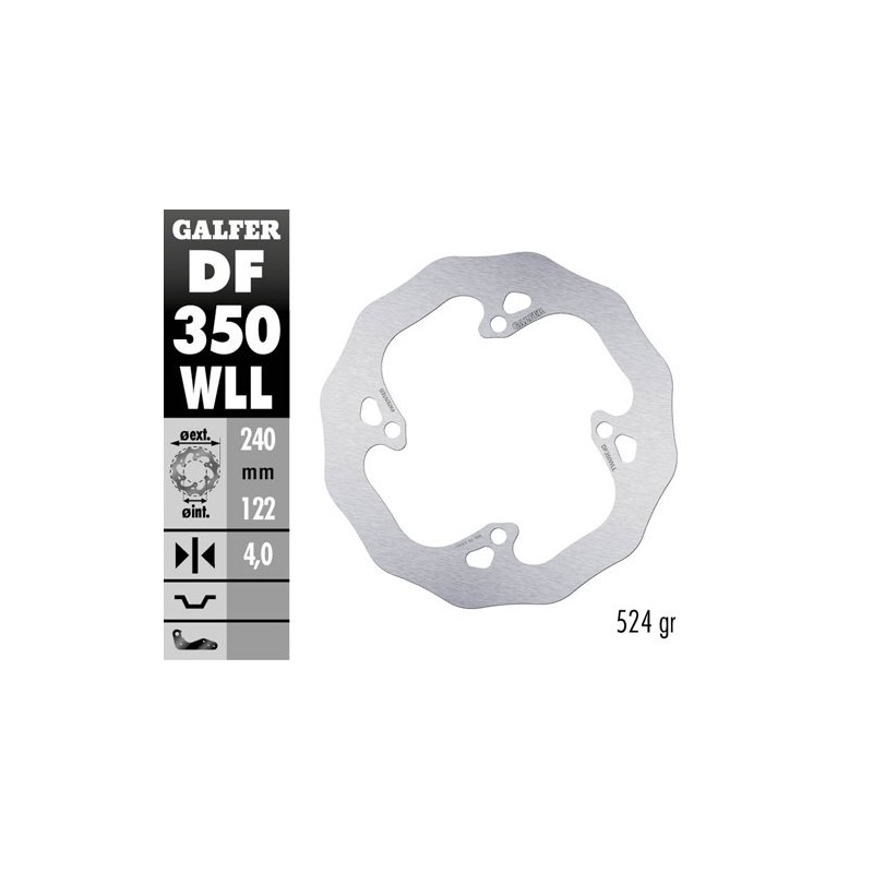 Brake disk Galfer Wave Suzuki RMZ 450 05-17 rear full-DF350WLL | RiMotoShop