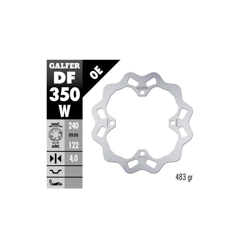 Brake disk Galfer Wave Suzuki RMZ 250 07-17 rear-DF350W | RiMotoShop