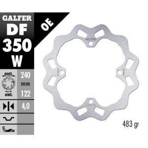 disque de frein Galfer Wave Suzuki RMZ 450 05-17 arrière-DF350W-RiMotoShop