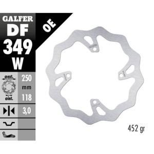 Brake disk Galfer Wave Suzuki RMZ 450 05-17 front-DF349W | RiMotoShop