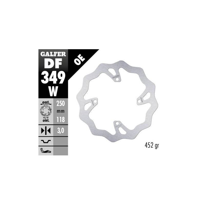 Brake disk Galfer Wave Suzuki RMZ 450 05-17 front-DF349W | RiMotoShop