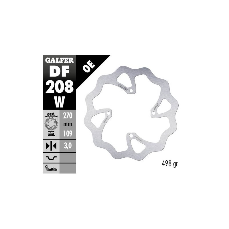 Brake disk Galfer Wave Kawasaki KX 250 F 15-19 front-DF208W | RiMotoShop