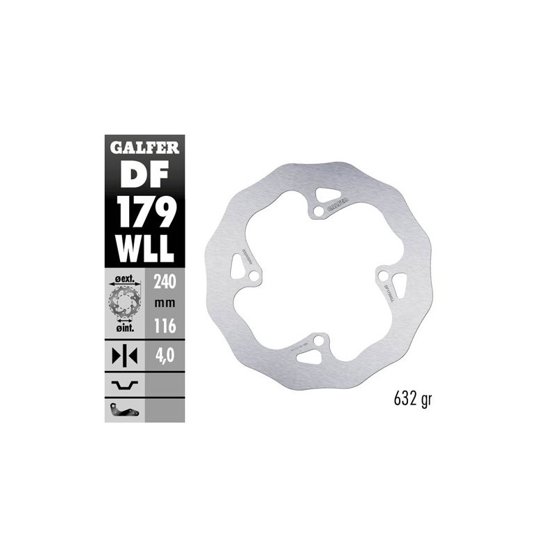 disque de frein Galfer Wave Suzuki RMZ 250 04-06 arrière plein-DF179WLL-RiMotoShop