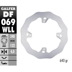 Brake disk Galfer Wave Honda CR 125 02-07 rear full-DF069WLL | RiMotoShop