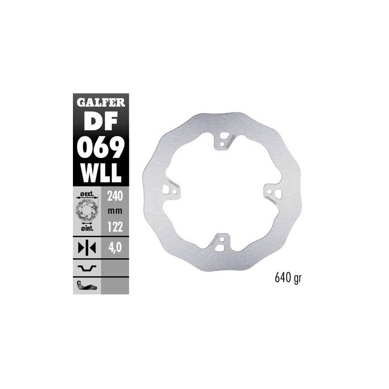 Brake disk Galfer Wave Honda CR 250 02-07 rear full-DF069WLL | RiMotoShop