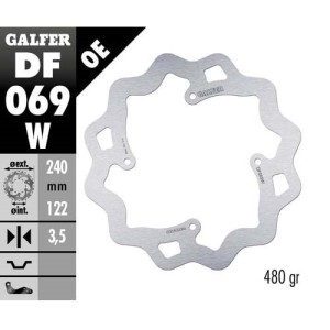 Brake disk Galfer Wave Honda CRF 450 R 02-19 rear-DF069W | RiMotoShop