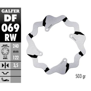 Brake disk Galfer Race Honda CRF 250 X 04-17 rear-DF069RW | RiMotoShop