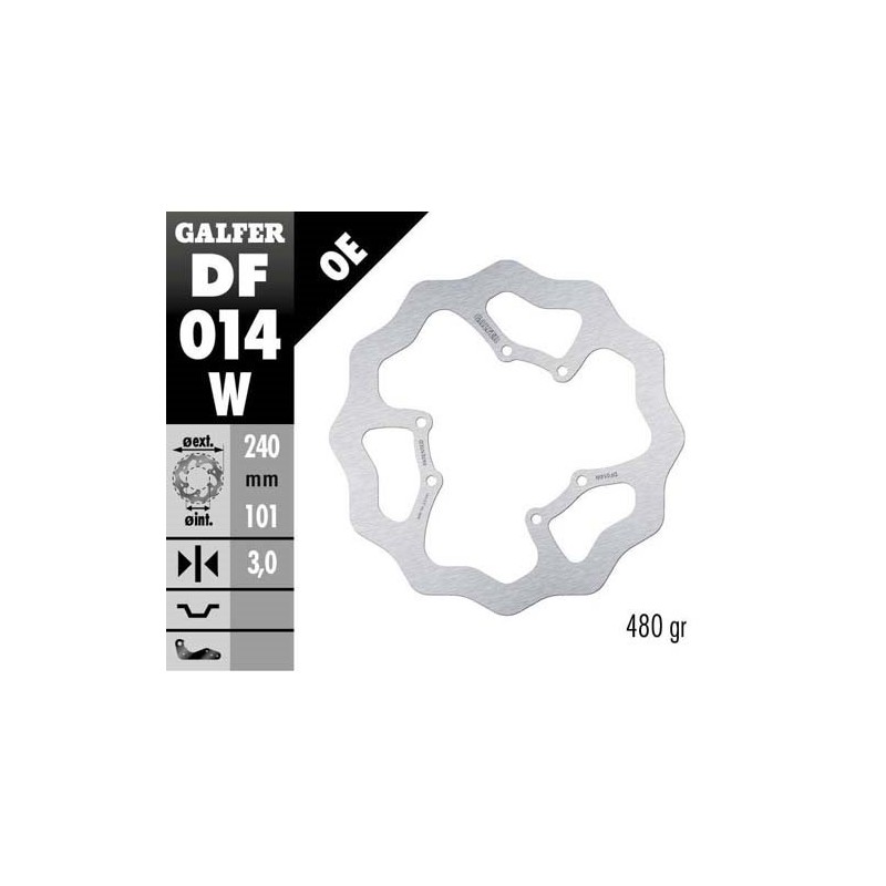 Brake disk Galfer Wave Honda CRF 250 X 04-17 front-DF014W | RiMotoShop