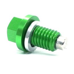 Magnetic oil drain plug Kawasaki KX 250 (96-08) verde