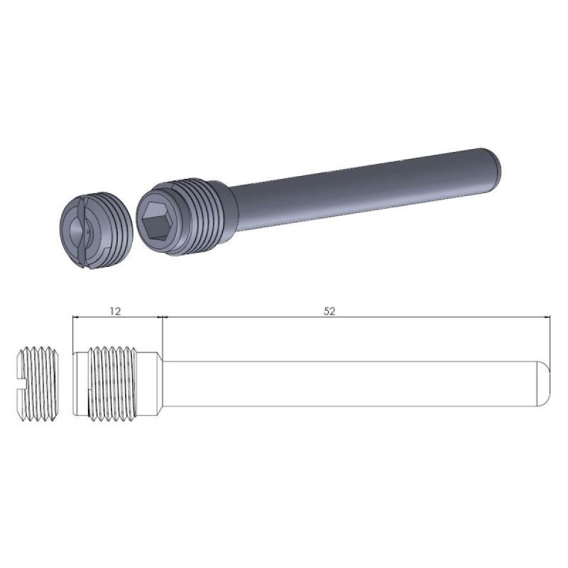 Perno ferma pastiglie posteriore SUZUKI DR-Z 400 (Y – K9) 00-09-1702-0381|RiMotoShop