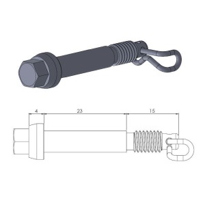 Front pad retaining pin KTM 85 SX, (19/16) 04-11 3-1702-0395 | RiMotoShop