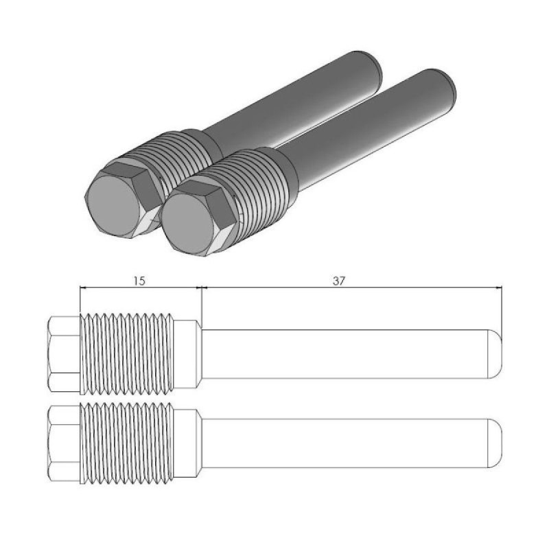 Perno ferma pastiglie anteriore KTM (per pinza 1701-0593)-1702-0399|RiMotoShop