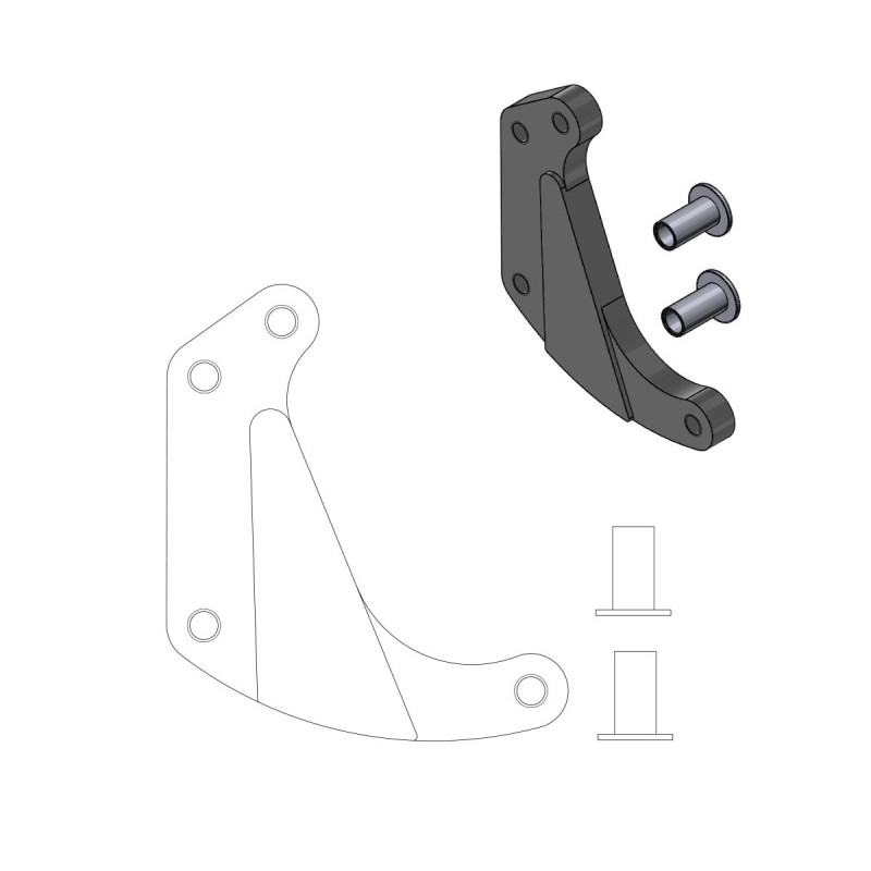 Entretoise de frein racing HUSQVARNA 510 SM-R 05 pour motards de 320
