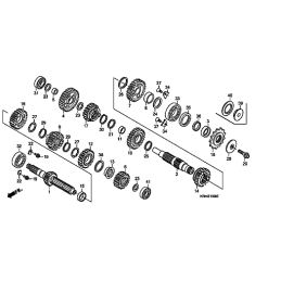 04 09 HONDA CRF 250R équipement changement 17--23491-KRN-A00-Honda