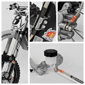 Flexible de frein avant tressé oem KAWASAKI KX 85 12-18-1741-4455-RiMotoShop