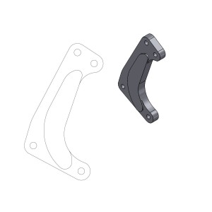 Brake caliper spacer racing YAMAHA WR 125 05-07 for 320 mm motards-1742-0346 | RiMotoShop