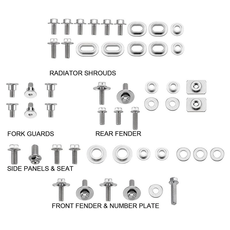 RiMoToShop|Plastic screw kit Yamaha YZ 450 F 06-09-NRTeam