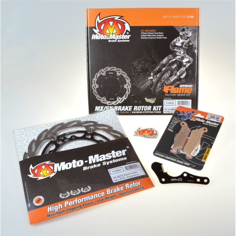 Kit disco freno flottante maggiorato 270mm BETA RR 250 2T Enduro Racing 14-18