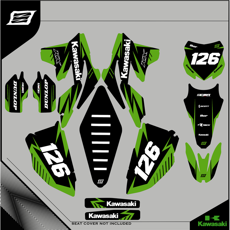 Graphiques personnalisés KAWASAKI KX 250 CROSS--GRFK-328-Rimotoshop