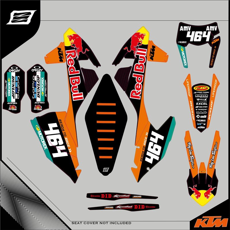 KIT ADESIVI GRAFICHE 'SPITFIRE BLACK' compatibili KTM 990 SM DECALS DEKOR