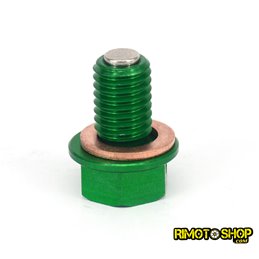 Magnetic oil drain plug Kawasaki KX 85 2001-2018 verde-RMT-KAW01-RiMotoShop