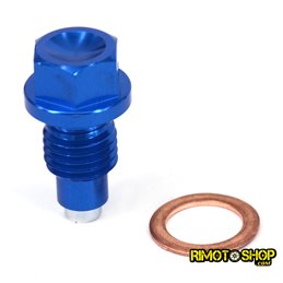 Tappo scarico olio magnetico Yamaha WR 250 F 2006-2018 blu-RMT-YAM01-RiMotoShop