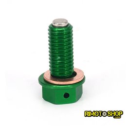 Magnetic oil drain plug Kawasaki KX 450 F 2006-2015 verde-RMT-KAW02-RiMotoShop