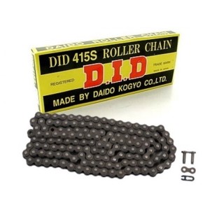 Motorcycle DID chain 415S Black with clip joint (RJ)-530001201 | RiMotoShop
