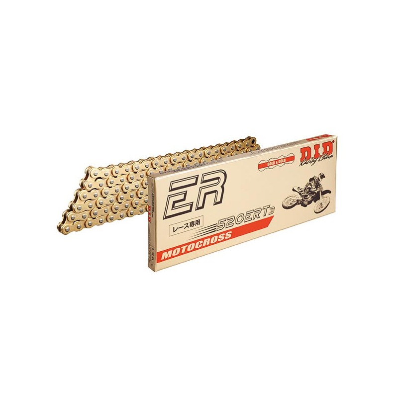 Motorcycle DID chain racing line step 520ERT3 colour gold with clip joint (RJ)-533031201 | RiMotoShop