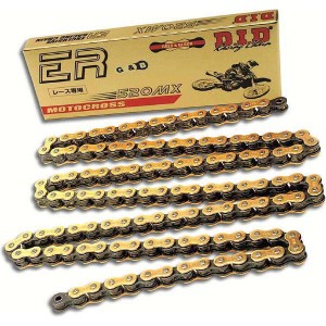 Motorcycle DID chain step 520MX gold and black color with clip joint (RJ) for supermotard-533131201 | RiMotoShop