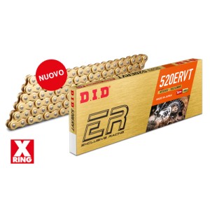 Chaîne de moto DID pas 520ERVT couleur or avec joint clip (FJ) 533171201 | RiMotoShop
